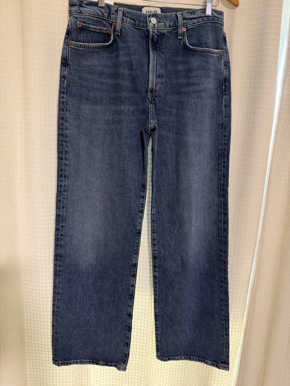 NEW NWT Agolde Harper jeans sz 29 mid rise relaxed straight FIx medium denim FP - Picture 3 of 14